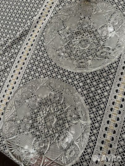 Ваза для фруктов хрусталь