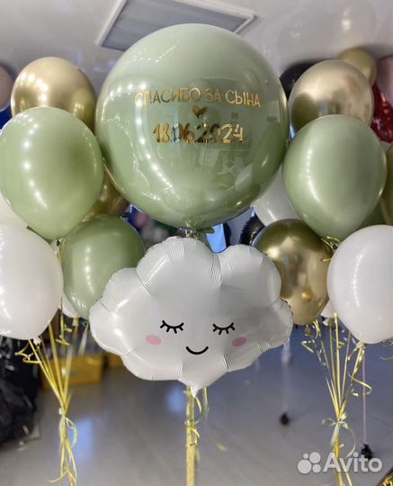 Воздушные гелиевые шары на выписку