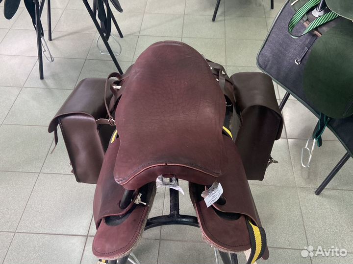 Сумка кожаная для седла