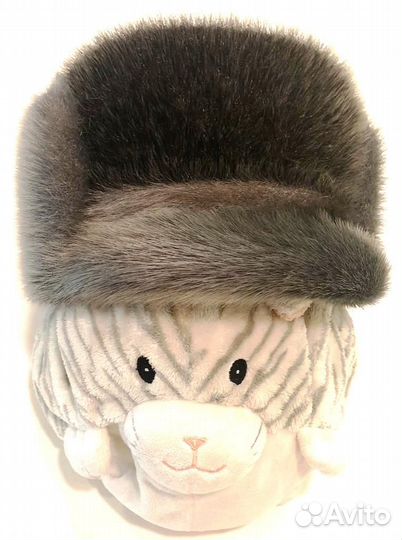 Шапка мужская из меха нутрии и шарф в подарок