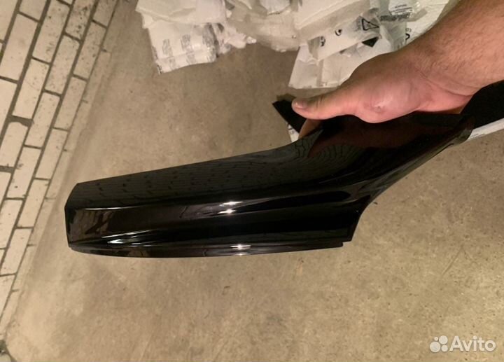 Сплиттер BMW 5 F10 / бмв Ф10 черный глянец