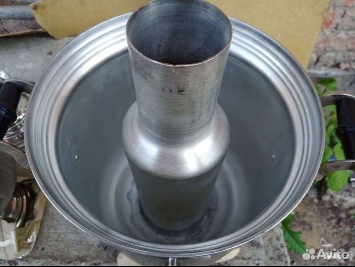 Самовар 7 л Поднос царский латунны с орлами 1882 г