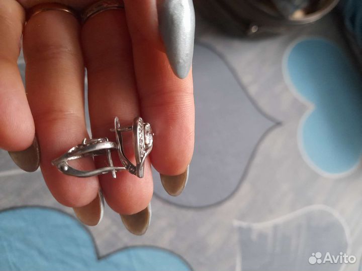 Серьги серебро