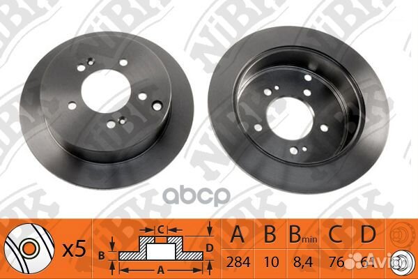 Диск тормозной зад hyundai santa FE I (SM)