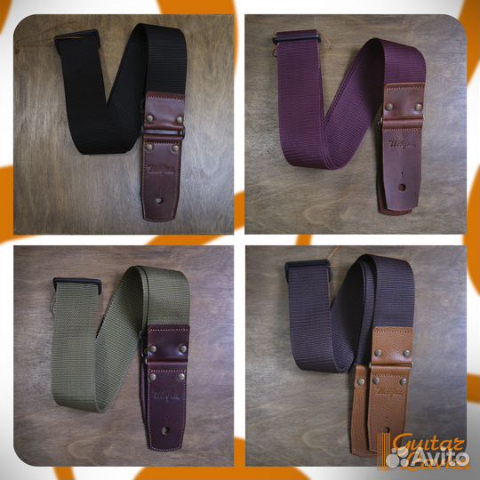 Ремень для гитары ручной работы Искра