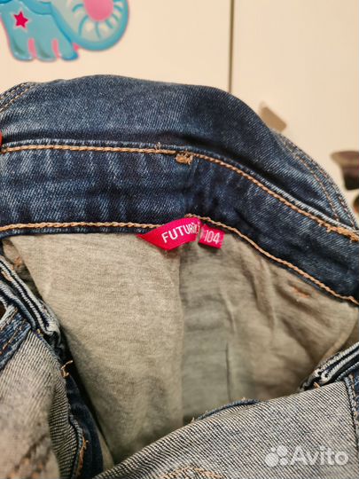 Джинсовый комбинезон утепленный 98 104