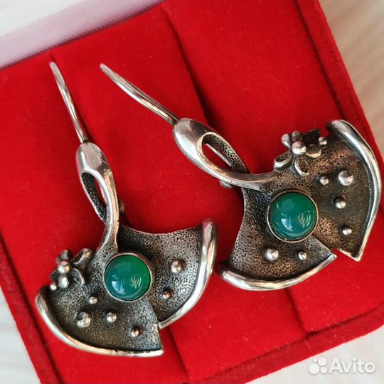 Серьги СССР винтаж современные 925 875 пробы