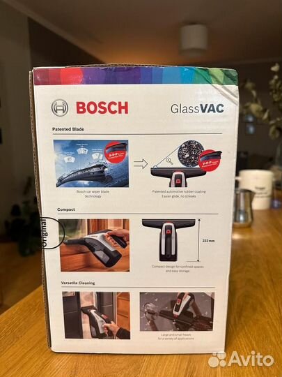 Аккумуляторный пылесос для окон Bosch Glass VAC