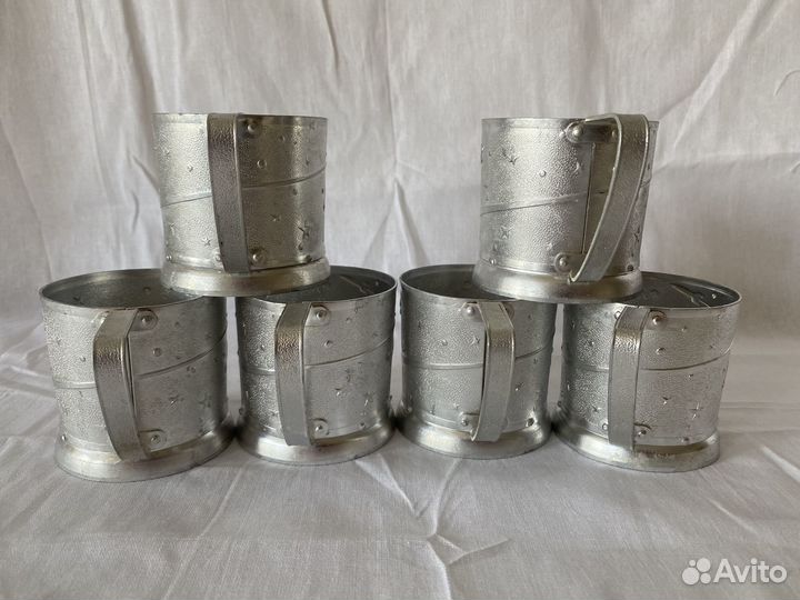 Подстаканники СССР. Космос. 6 шт.комплект. Алюмин