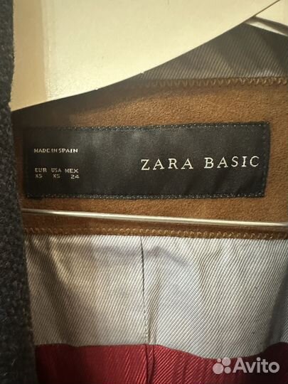 Твидовый пиджак женский zara xs