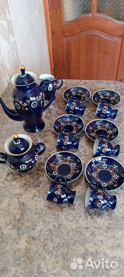 Кофейный сервиз СССР Кобальт