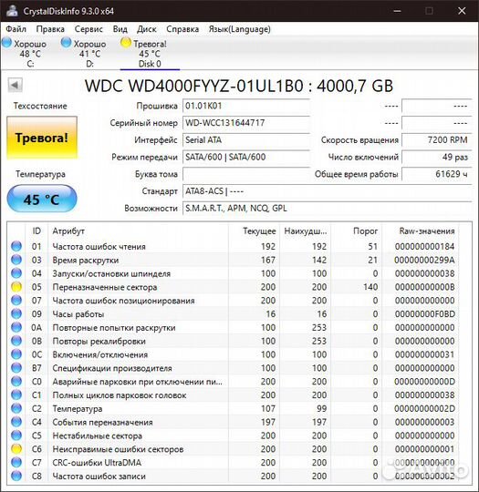 Жесткий диск 4 тб WD Black