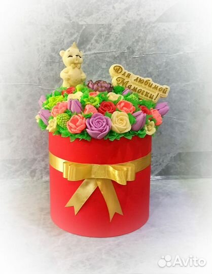 Коробочка с шоколадом,шоколадные цветы