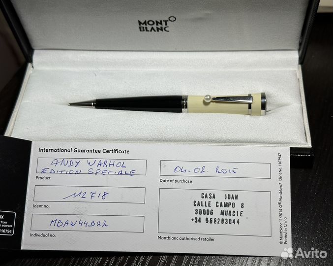 Коллекционная ручка Montblanc оригинал Greta Garbo