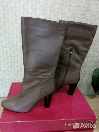 Кожаные сапоги