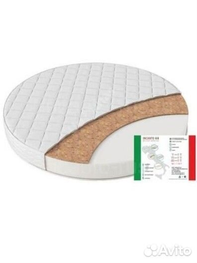 Детский матрац круглый 75 на 75