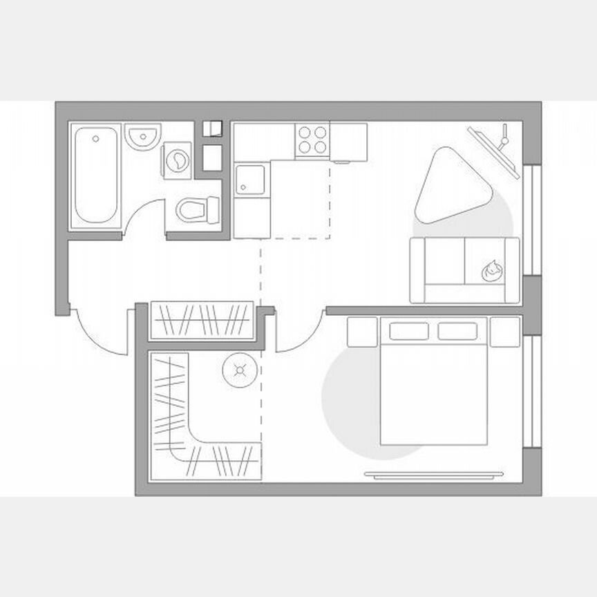 1-к. квартира, 42,3 м², 8/30 эт.