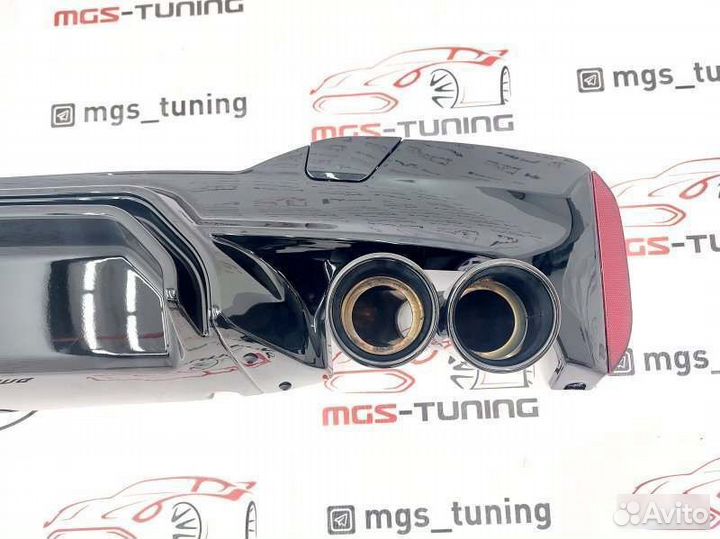 Диффузор G30 M5 CS LED стоп + насадки двойные blk