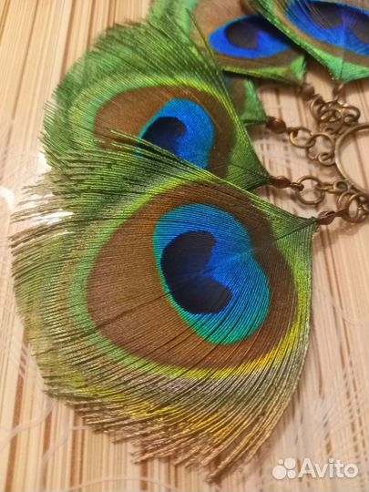 Серьги павлин новые
