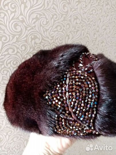Женский норковый берет