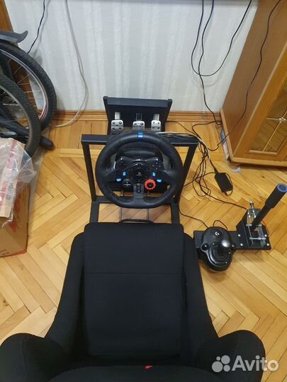 Кокпит с рулём Logitech G29+кпп+Ручник