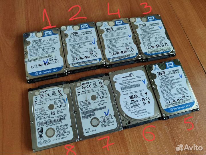 Жёсткие диски 320гб со 100 здоровьем
