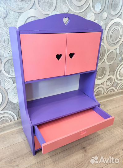 Шкафчик, буфет для кукол из дерева/Детские игрушки