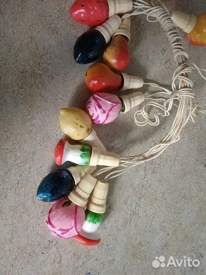Редкие ёлочные фигурные гирлянды фрукты СССР