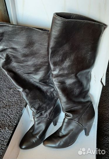 Ботфорты женские кожаные
