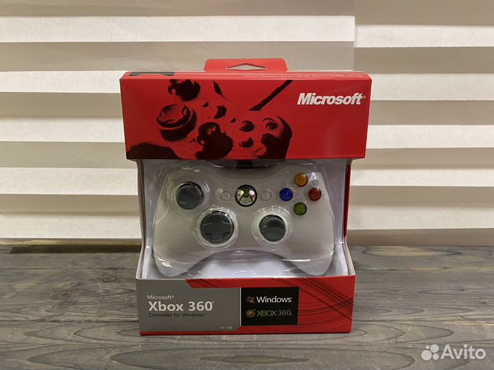 Джойстик для xbox 360 пк белый