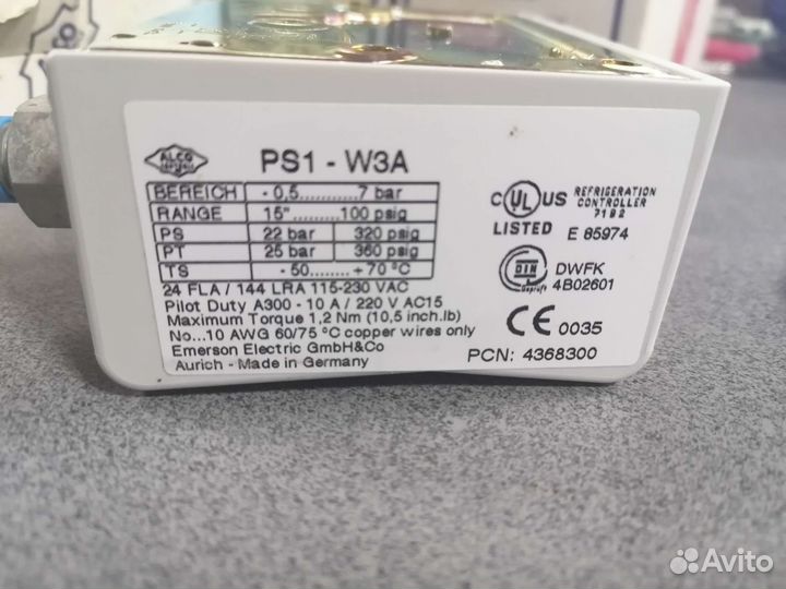 Реле давления PS1-A3A alco