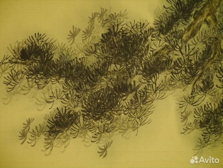 Kakejiku. Гравюра-свиток. takasago. Япония