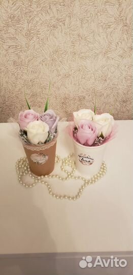 Букет из мыльных роз