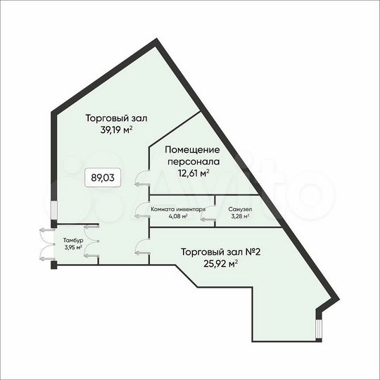 Свободного назначения, 89.03 м²