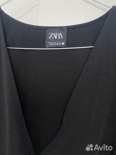 Платье Zara 44 размер с рукавами буфы