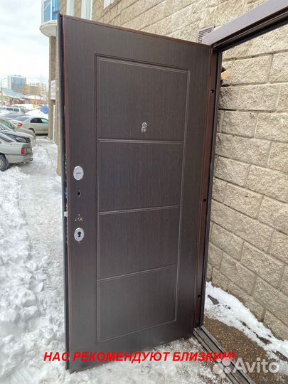 Тёплая дверь входная установка в подарок