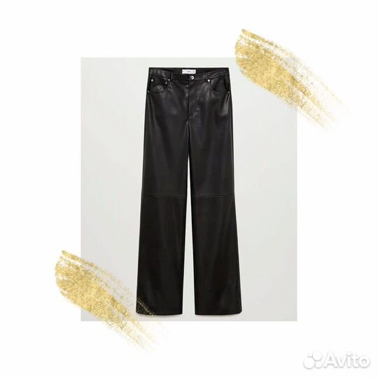 Кожаные брюки Mango