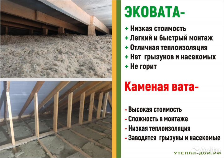 Утеплитель для дома эковата