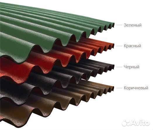 Кровельный лист ондулин Смарт 1,95*0.96м красный