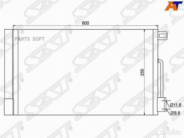 Радиатор кондиционера Опель corsa D 07