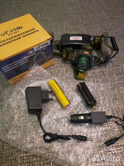 Фонарь налобный ht427 с датчиком движения