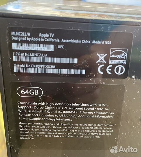 Приставка Apple tv 64 Gb
