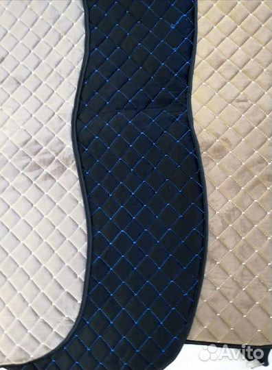 Накидки на сиденья Велюр Romb синяя нить