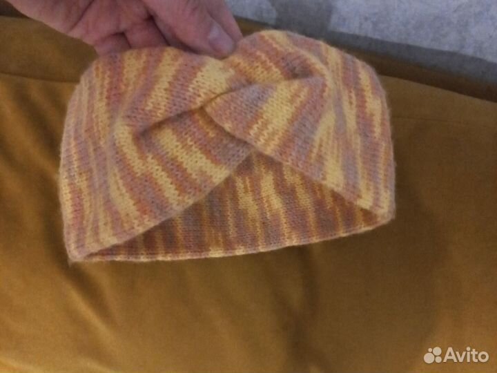 Повязка на голову для девочки теплая