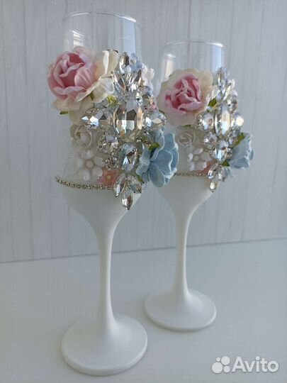 Свадебные бокалы, бокалы на свадьбу