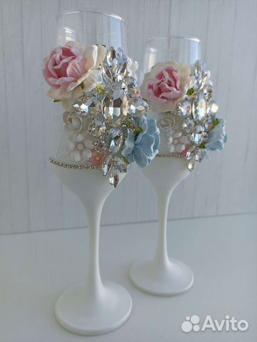 Свадебные бокалы, бокалы на свадьбу