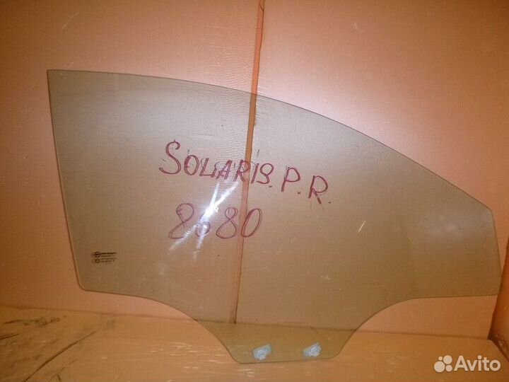 Стекло двери передней правой hyundai solaris 2010