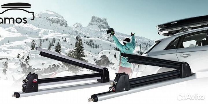 Крепление для 3 пар лыж/ 2 сноубордов