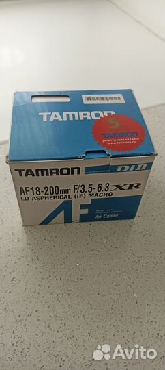 Обьектив Tamron 18-200 для Canon