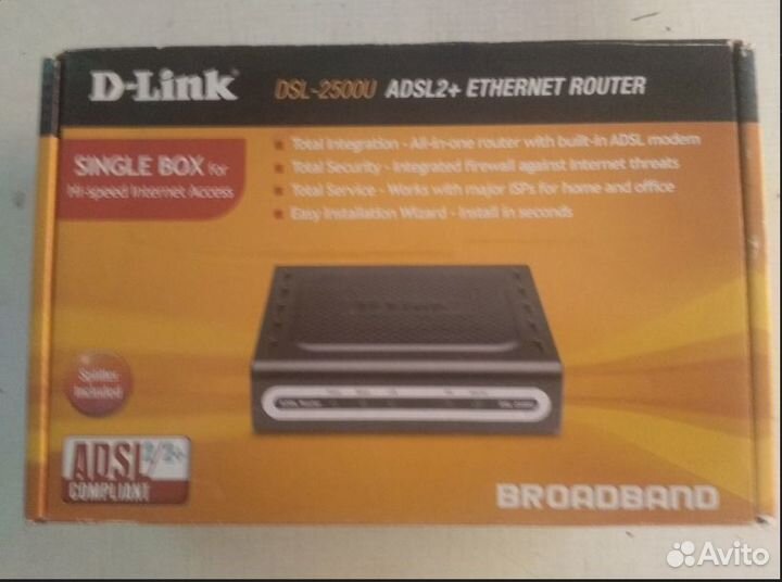 Маршрутизатор D-Link DSL-2500U, adsl2+
